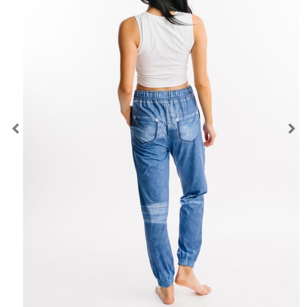 ZYIA Distressed Denim Joggers